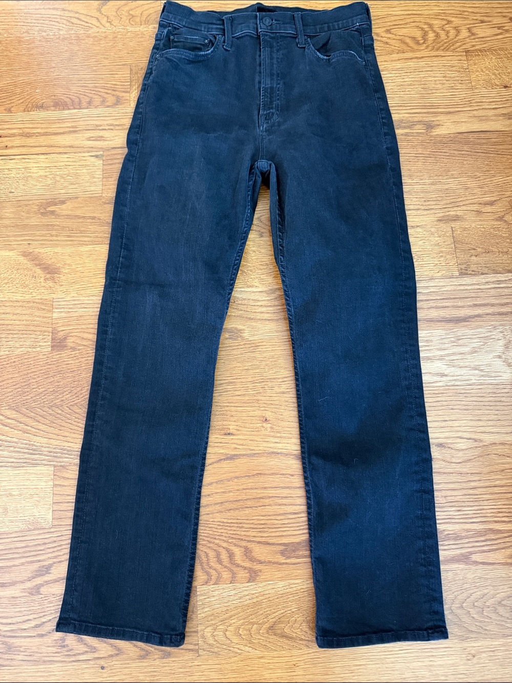 MOTHER High Waisted Rider Ankle Jeans Not Guilty Black 29